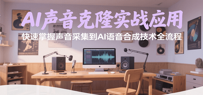 AI声音克隆实战应用，快速掌握声音采集到AI语音合成技术全流程-网创副业教程