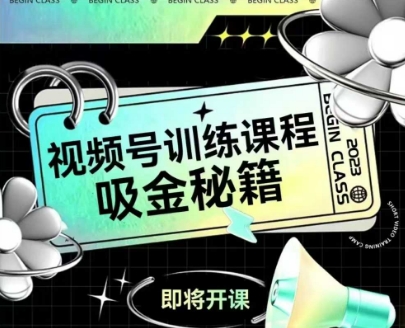 如何做好视频号，视频号训练课程，吸金秘籍-网创副业教程
