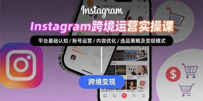（15644期）Instagram跨境运营实战：平台认知/账号运营/内容优化/选品策略及变现模式-网创副业教程