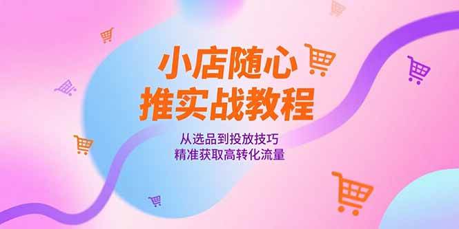 （15205期）小店随心推实战教程，从选品到投放技巧，精准获取高转化流量-网创副业教程