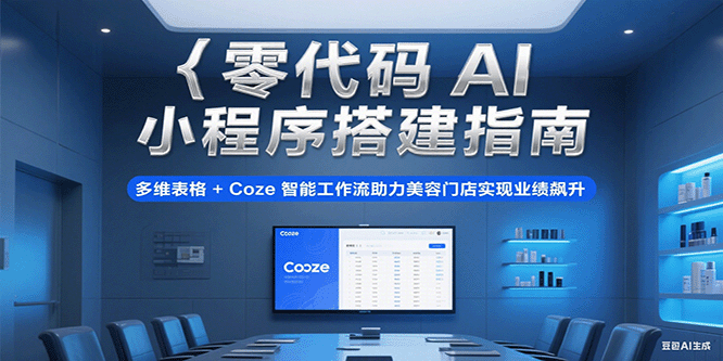 零代码AI小程序搭建指南，多维表格+Coze智能工作流助力美容门店实现业绩飙升-网创副业教程