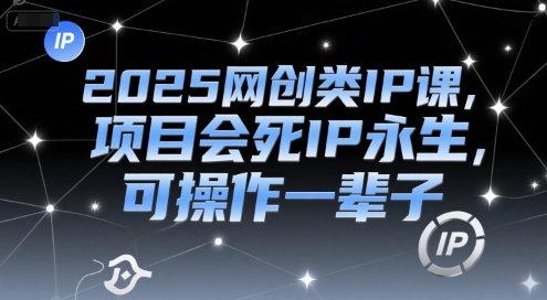 2025网创类IP课，项目会死IP永生，可操作一辈子-网创副业教程