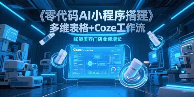 （15239期）零代码AI小程序搭建，多维表格+Coze工作流，赋能美容门店业绩增长-网创副业教程
