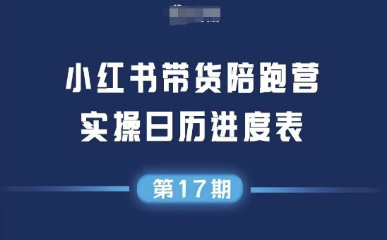 小红书第17期带货陪跑营，不囤货，无不直播，无不投流，通过选品+笔记内容+测品+笔记铺量+矩阵运营打爆款-网创副业教程