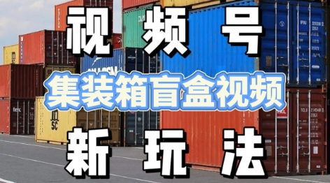 视频号新玩法，利用老外开集装箱盲盒视频，挣分成计划收益，月入过W，新手小白轻松上手-网创副业教程