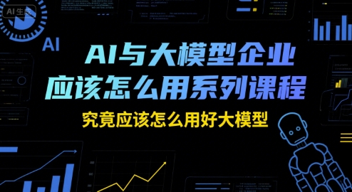 AI与大模型企业应该怎么用系列课程，究竟应该怎么用好大模型-网创副业教程