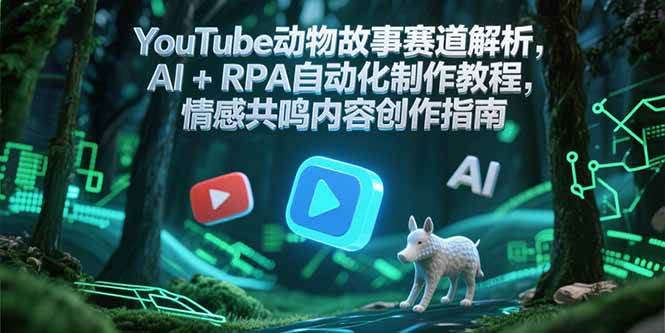 （15174期）YouTube动物故事赛道解析，AI+RPA自动化制作教程，情感共鸣内容创作指南-网创副业教程