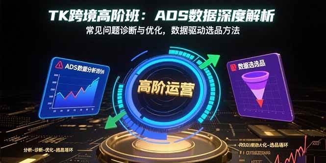（15809期）TK跨境高阶班：ADS数据深度解析，常见问题诊断与优化，数据驱动选品方法-网创副业教程