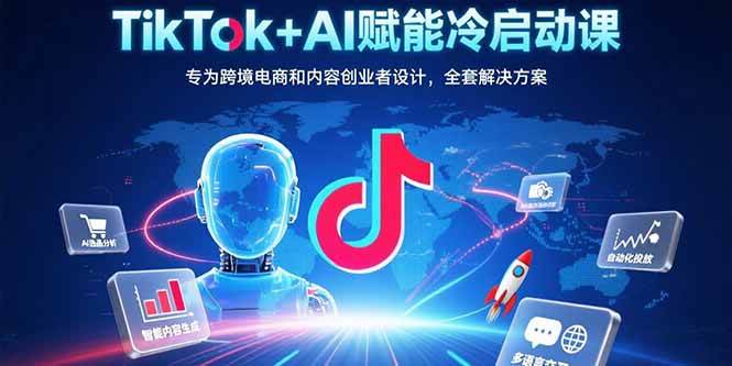 （15561期）TikTok+AI赋能冷启动课：专为跨境电商和内容创业者设计，全套解决方案-网创副业教程