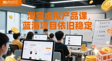 淘宝虚拟产品课，蓝海项目依旧稳定-网创副业教程