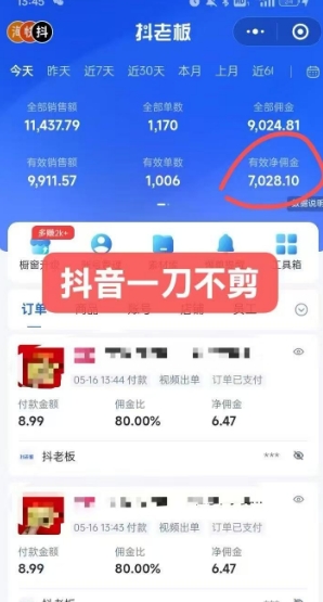 抖音短视频一刀不剪带货，不剪辑，不直播，每天发个视频，等着出单获取带货佣金-网创副业教程