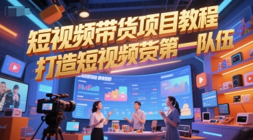 短视频带货项目教程，打造短视频带货第一队伍-网创副业教程