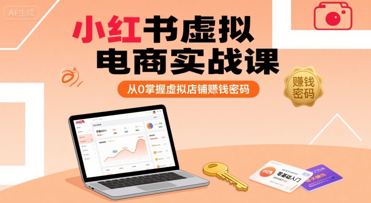 小红书虚拟电商实战课，从0掌握虚拟店铺賺钱密码（更新）-网创副业教程