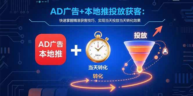 （15637期）AD广告+本地推投放获客：快速掌握精准获客技巧，实现当天投放当天转化效果-网创副业教程