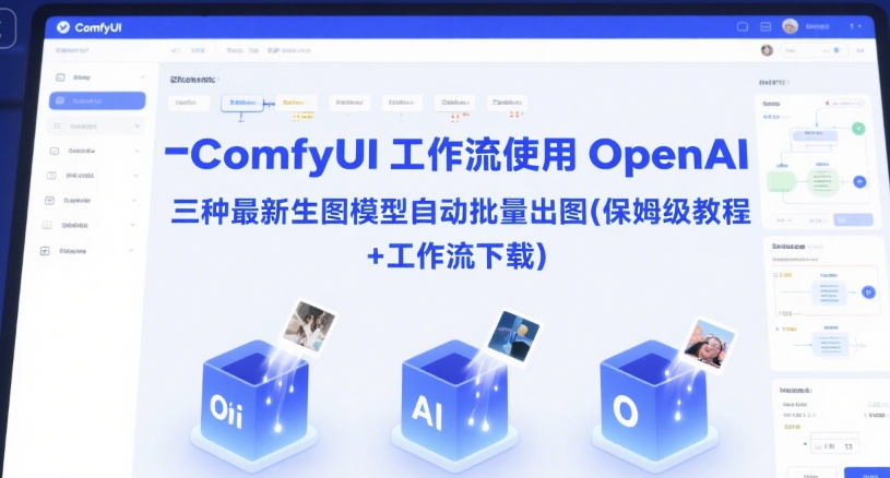 ComfyUI 工作流使用 OpenAI 三种最新生图模型自动批量出图(保姆级教程+工作流下载)-网创副业教程