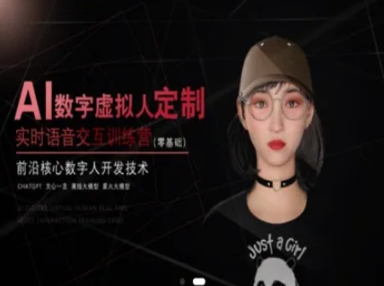 AI数字虚拟人定制，实时语音交互训练营（零基础），前沿核心数字人开发技术-网创副业教程