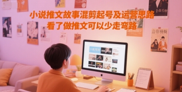 小说推文故事混剪起号及运营思路，看了做推文可以少走弯路-网创副业教程