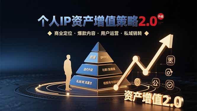 （15653期）个人IP资产增值策略2.0 拆解商业定位/爆款内容/用户运营/私域销转四大模块-网创副业教程