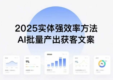 实体强效率方法：AI批量产出获客文案，2025年普通人拥抱AI，实现实体创收-网创副业教程