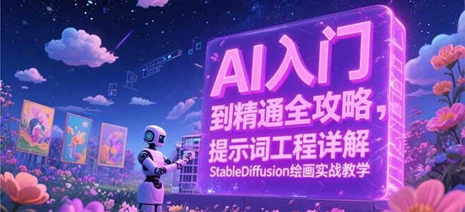 AI入门到精通全攻略，提示词工程详解，StableDiffusion绘画实战教学-网创副业教程