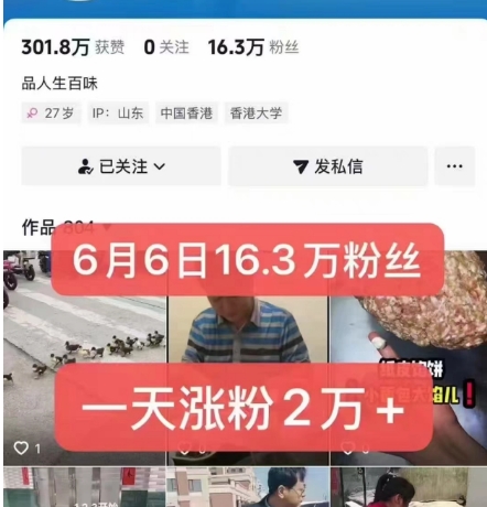 外面卖5000最新抖音搬运涨粉技术，新玩法，一分钟一条，一天涨粉2W，苹果安卓都可用-网创副业教程