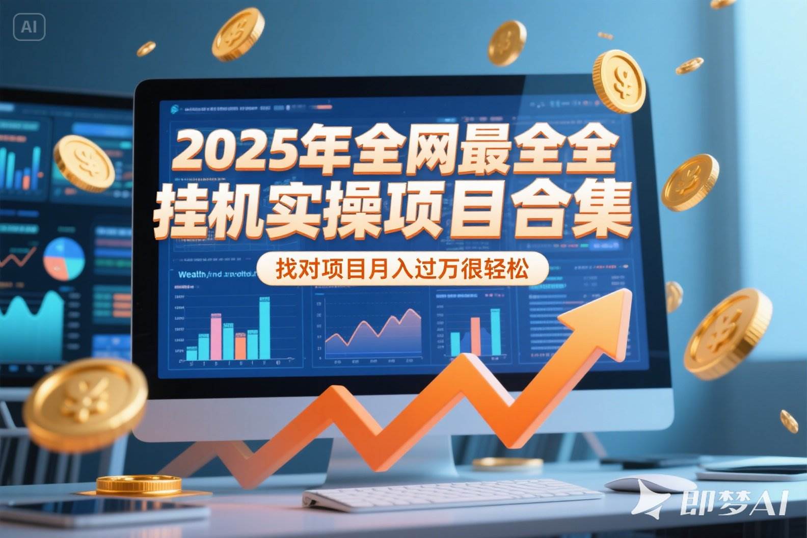 （15303期）2025年挂机实操项目实操演练，挂机类型，AI直播类型，轻资产创业类型…-网创副业教程