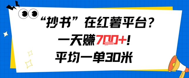 抄书在红薯平台？一天挣几张，平均一单30米，有手就行，新手小白不二之选！-网创副业教程