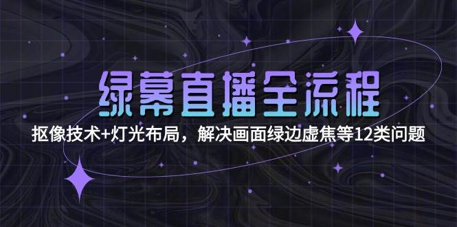 绿幕直播全流程：抠像技术+灯光布局，解决画面绿边虚焦等12类问题-网创副业教程