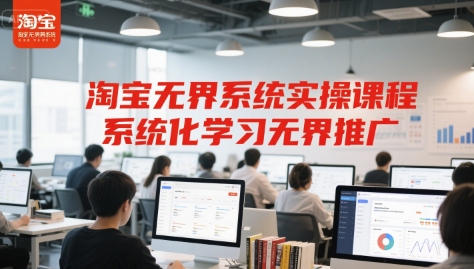 淘宝无界系统实操课程，系统化学习无界推广-网创副业教程