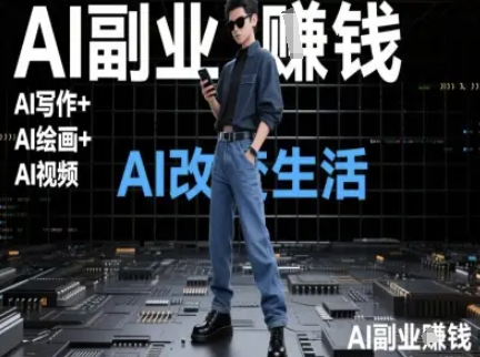 AI改变生活（Ai写作+AI绘画+Ai视频），AI副业挣钱-网创副业教程