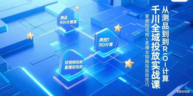 （15256期）千川全域投放实战课，从测品到ROI计算，掌握短视频+直播全链路投放技巧-网创副业教程