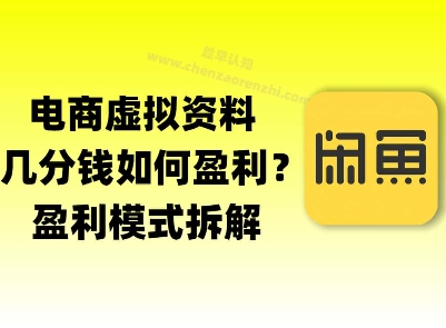 揭秘虚拟电商1分钱资料与卡券是如何获得收益的(详细拆解)-网创副业教程
