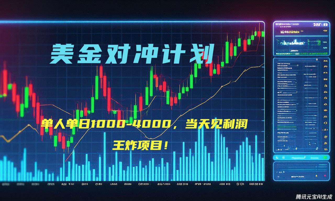 （15333期）2025年最暴力项目“美金先登计划”最新最强对冲战法，每日实际收益1K-4K-网创副业教程