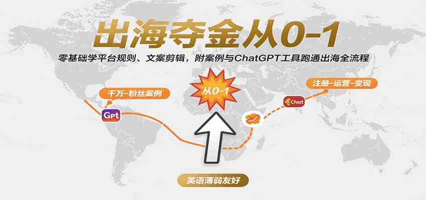 出海夺金从0-1：零基础学平台规则、文案剪辑，附案例与ChatGPT工具跑通出海全流程-网创副业教程