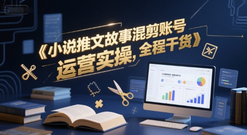 小说推文故事混剪账号运营实操，全程干货-网创副业教程