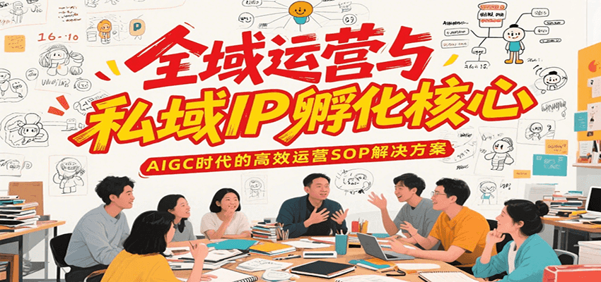 全域运营与私域IP孵化核心，AIGC时代的高效运营SOP解决方案-网创副业教程