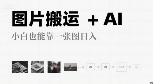 图片搬运+AI，小白也能靠一张图，日入4张-网创副业教程