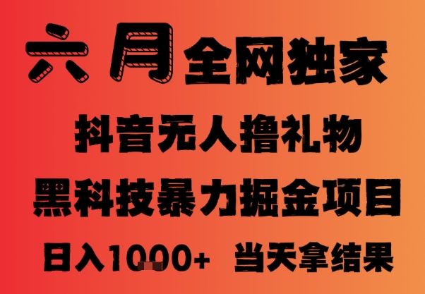 25年6月抖音无人直播最新暴力撸音浪掘金，小白可做，可批量矩阵放大，长期稳定日入1k+【揭秘】-网创副业教程