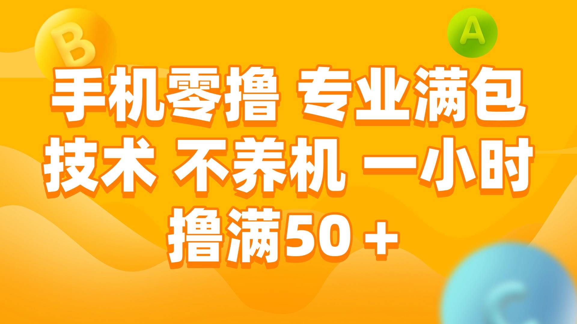 （15059期）手机零撸 专业满包技术 不养机 一小时撸满50+-网创副业教程