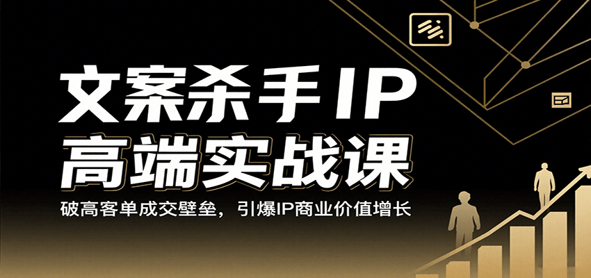 文案杀手IP高端实战课：破高客单成交壁垒，引爆IP商业价值增长-网创副业教程