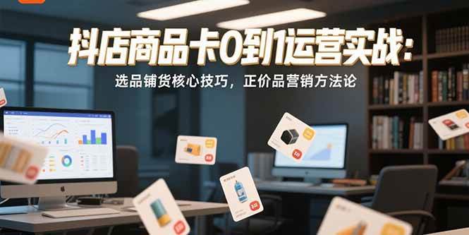 图片[1]-（15329期）抖店商品卡0到1运营实战：选品铺货核心技巧，正价品营销方法论-网创副业教程