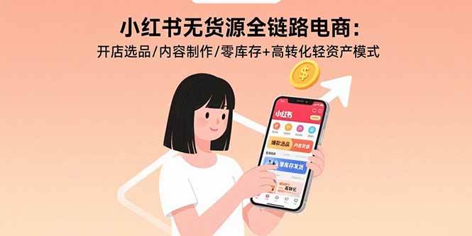 图片[1]-（15785期）小红书无货源全链路电商：开店选品/内容制作/零库存+高转化轻资产模式-网创副业教程