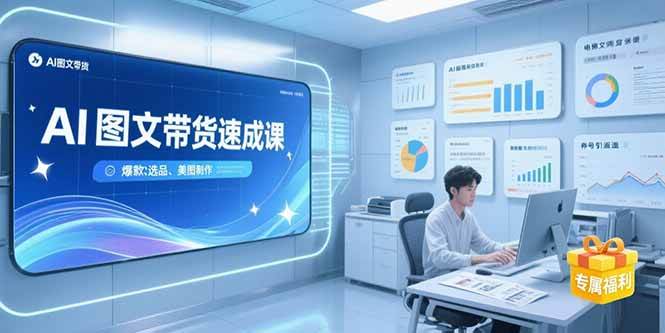图片[1]-（15416期）AI图文带货速成课，养号引流秘籍，爆款选品策略，美图制作全流程-网创副业教程