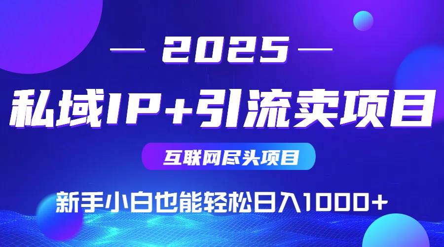 图片[1]-（15531期）2025网创尽头项目，私域IP+引流，新手小白也能在家日入1000+-网创副业教程