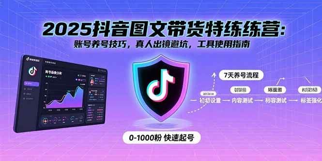 图片[1]-（15861期）2025抖音图文带货特练营：账号养号技巧，真人出镜避坑，工具使用指南-网创副业教程