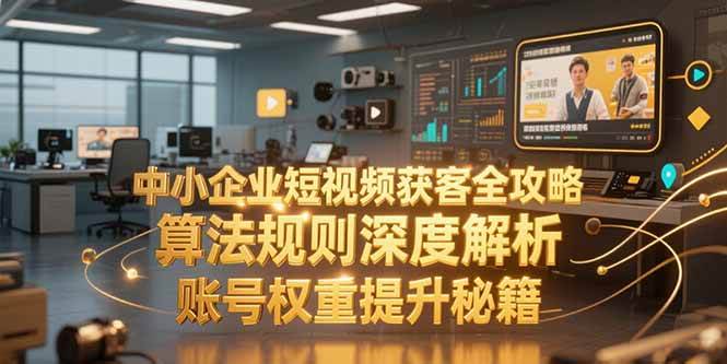 图片[1]-（15326期）中小企业短视频获客全攻略，算法规则深度解析，账号权重提升秘籍-网创副业教程