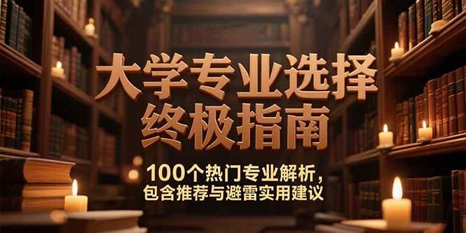 图片[1]-（15261期）付费文：大学专业选择终极指南,100个热门专业解析,包含推荐与避雷实用建议-网创副业教程