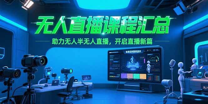 图片[1]-（15218期）无人直播课程汇总，含非实时防风技术，助力无人半无人直播，开启直播新篇-网创副业教程