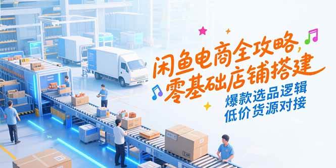 图片[1]-（15325期）闲鱼电商全攻略，零基础店铺搭建，爆款选品逻辑，低价货源对接-网创副业教程