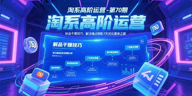 图片[1]-（15307期）淘系高阶运营-第70期，标品干爆技巧，解决难点策略，大佬操盘方法-网创副业教程